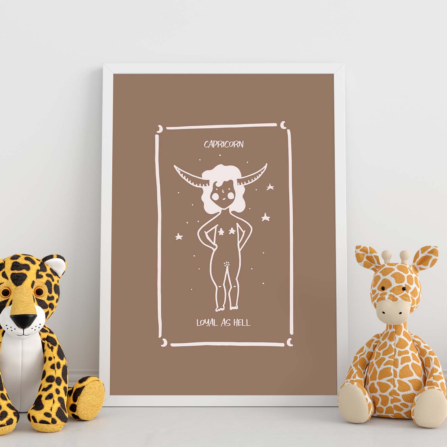 Lámina Capricornio. Pósters con ilustraciones femeninas de los signos del zodíaco.-Artwork-Nacnic-Nacnic Estudio SL