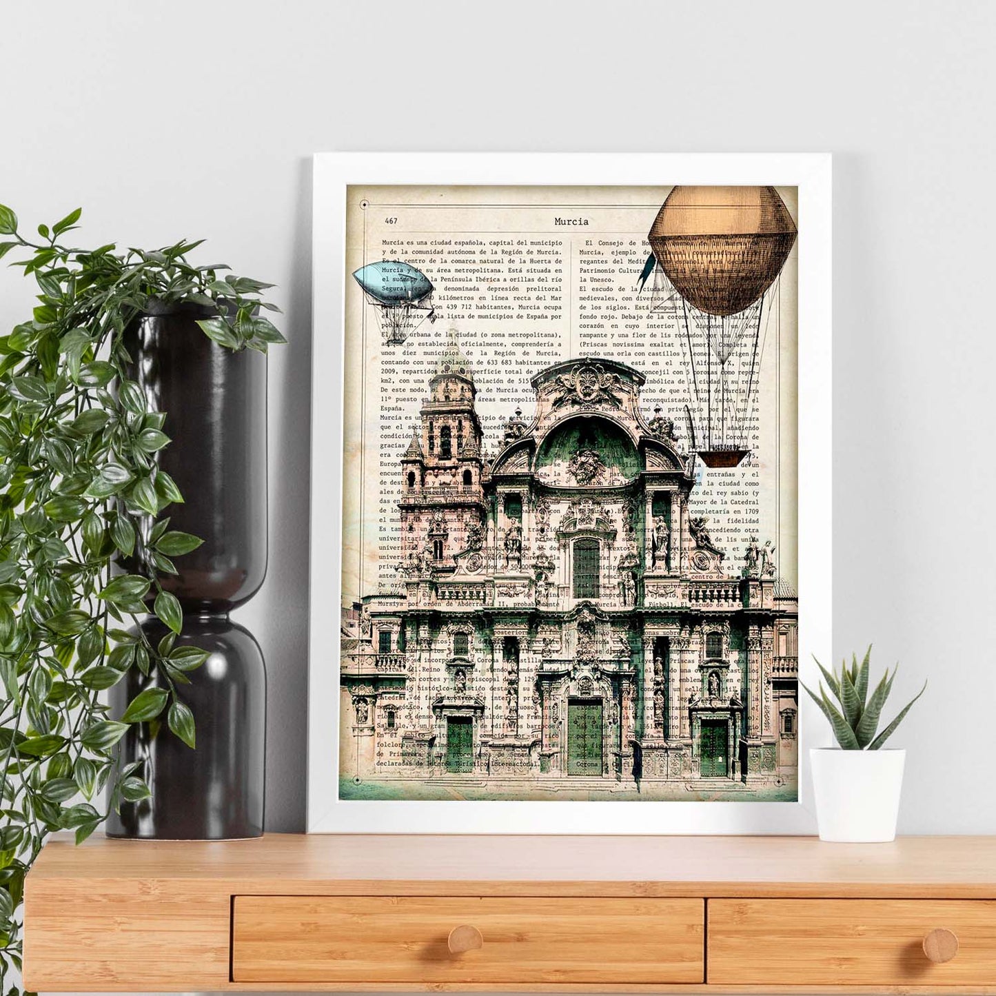 Lámina Ciudad de Murcia con la Historia DE Murcia.-Artwork-Nacnic-Nacnic Estudio SL