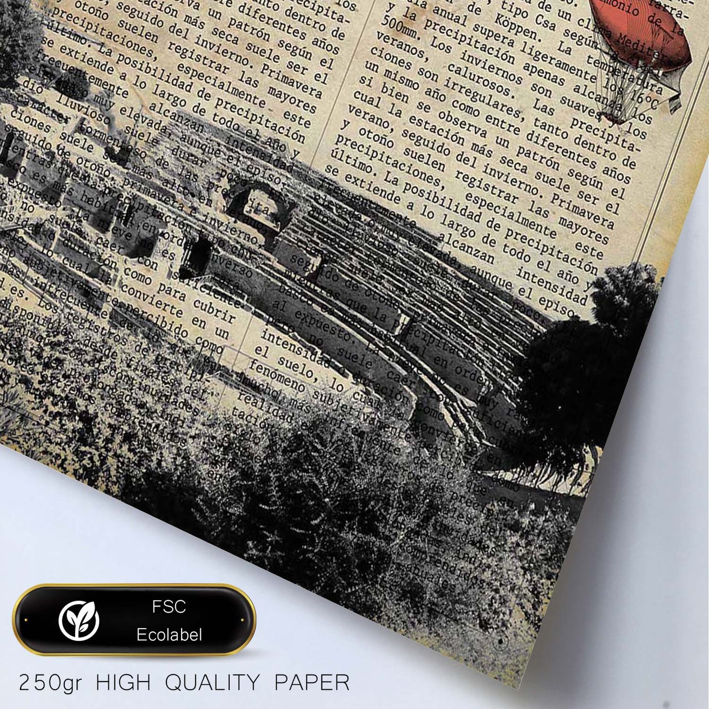 Lámina Ciudad de TARRAGONA con su Historia.-Artwork-Nacnic-Nacnic Estudio SL