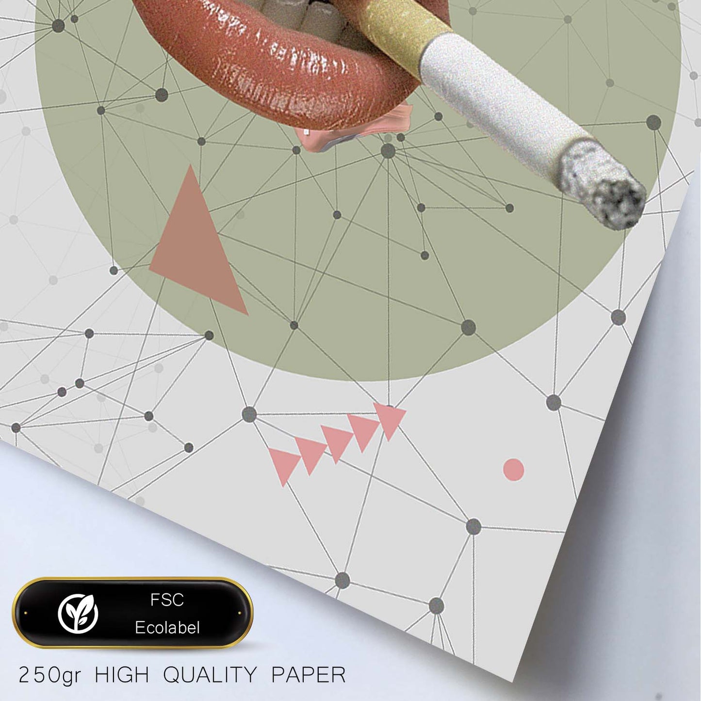 Lámina collage Cigarrillo poster papel 250 gr alta calidad-Artwork-Nacnic-Nacnic Estudio SL