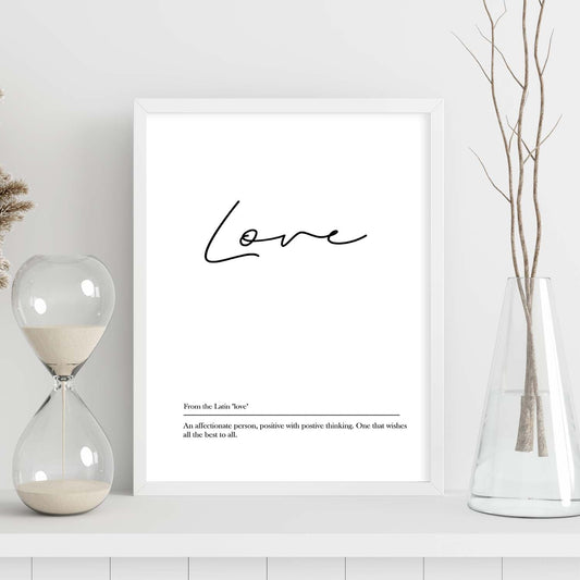 Lámina con definicion en inglés de Love. Poster de palabras con definiciones.-Artwork-Nacnic-Nacnic Estudio SL