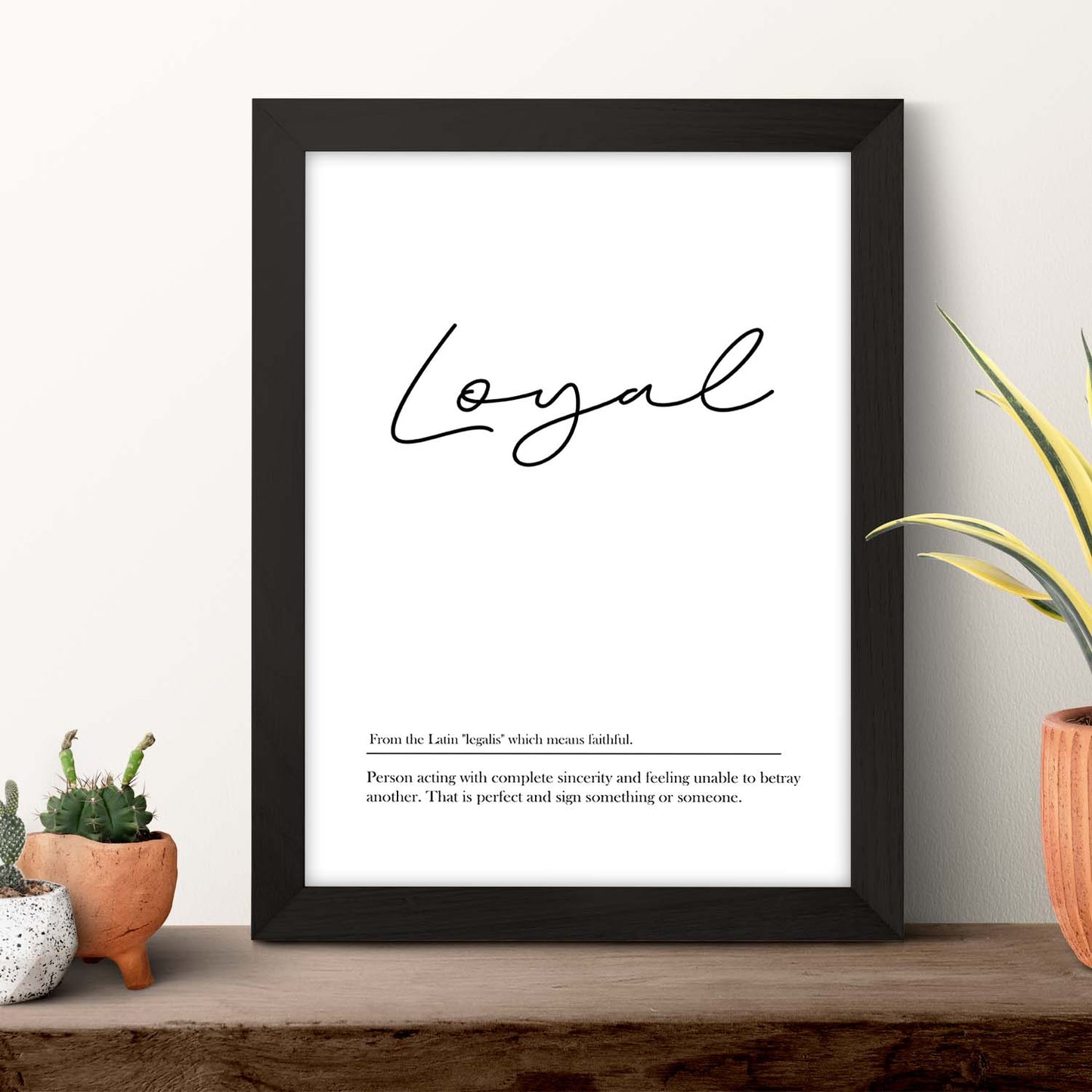 Lámina con definicion en inglés de Loyal. Poster de palabras con definiciones.-Artwork-Nacnic-Nacnic Estudio SL