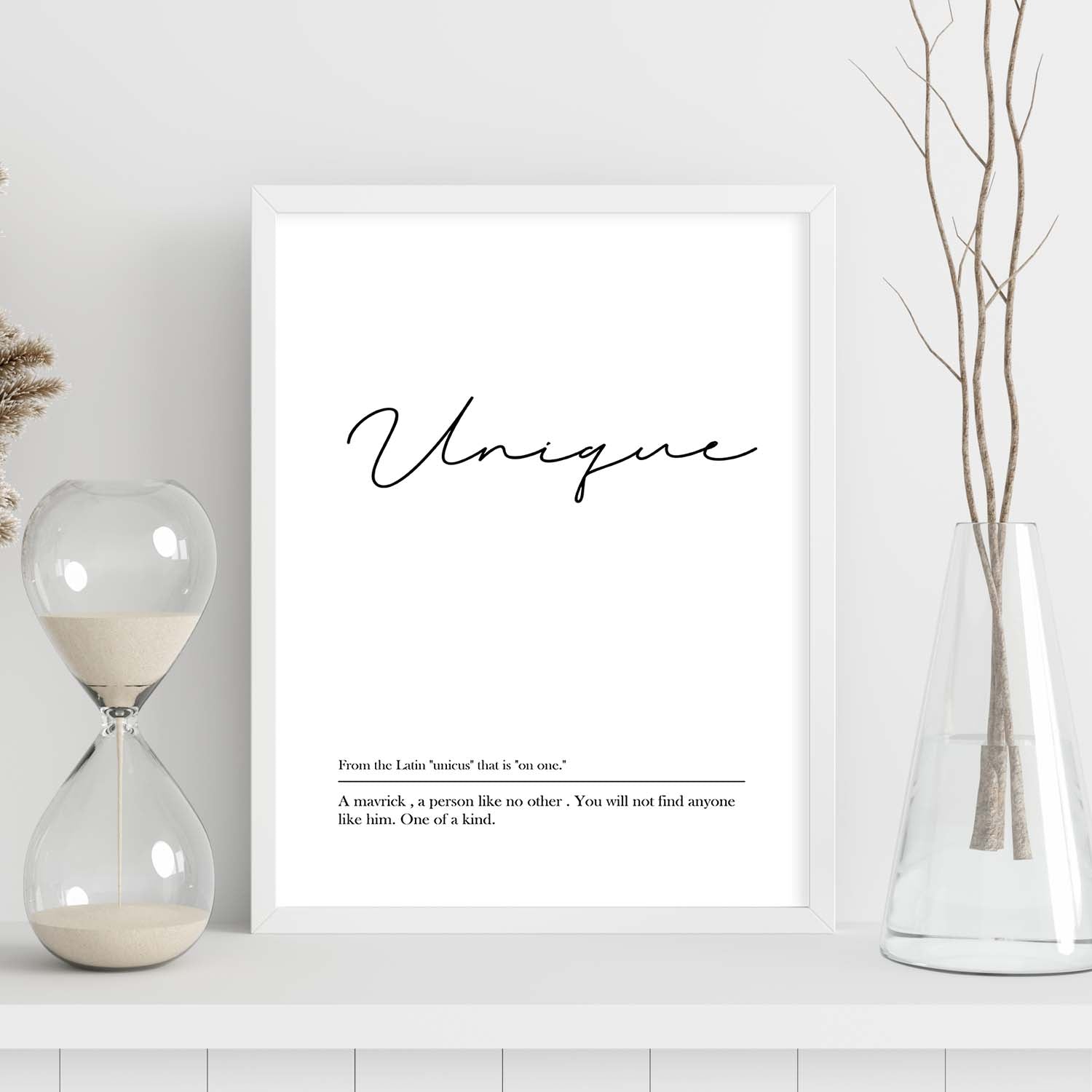 Lámina con definicion en inglés de Unique. Poster de palabras con definiciones.-Artwork-Nacnic-Nacnic Estudio SL