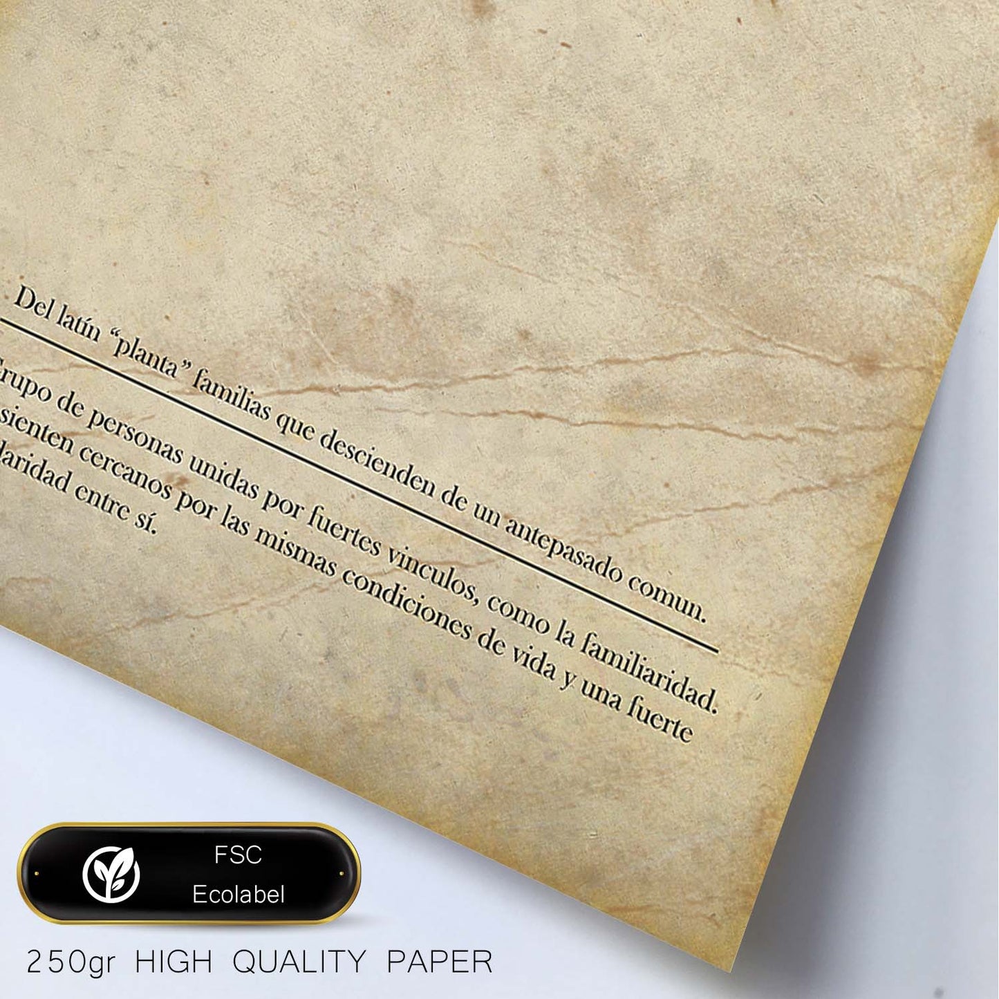 Lámina con la definición de la palabra Clan en con Fondo Vintage-Artwork-Nacnic-Nacnic Estudio SL