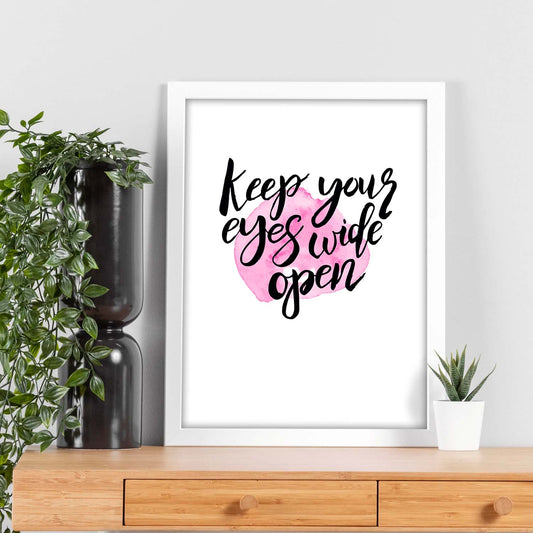 Lámina con mensajes felices coloridos.Poster 'Manten Tus Ojos Abiertos'-Artwork-Nacnic-Nacnic Estudio SL