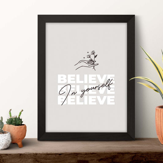 Lámina Cree en tí. Pósters con mensajes positivos sobre el amor propio.-Artwork-Nacnic-Nacnic Estudio SL