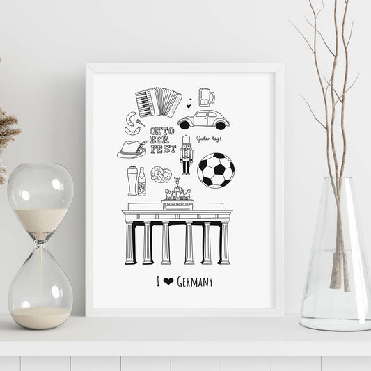 Lámina de Alemania. Pósters de países y ciudades del mundo. Imágenes de monumentos y viajes.-Artwork-Nacnic-Nacnic Estudio SL