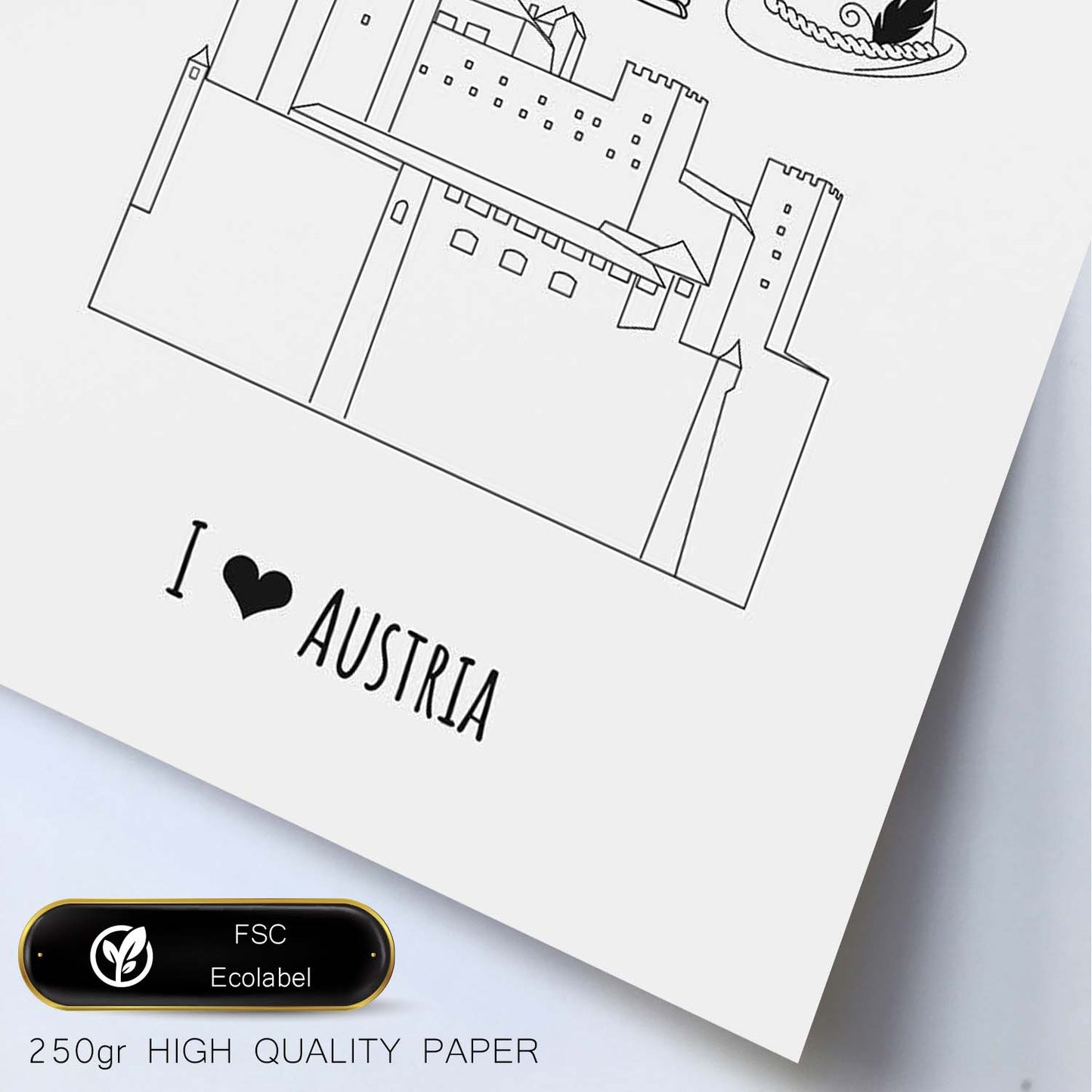 Lámina de Austria. Pósters de países y ciudades del mundo. Imágenes de monumentos y viajes.-Artwork-Nacnic-Nacnic Estudio SL