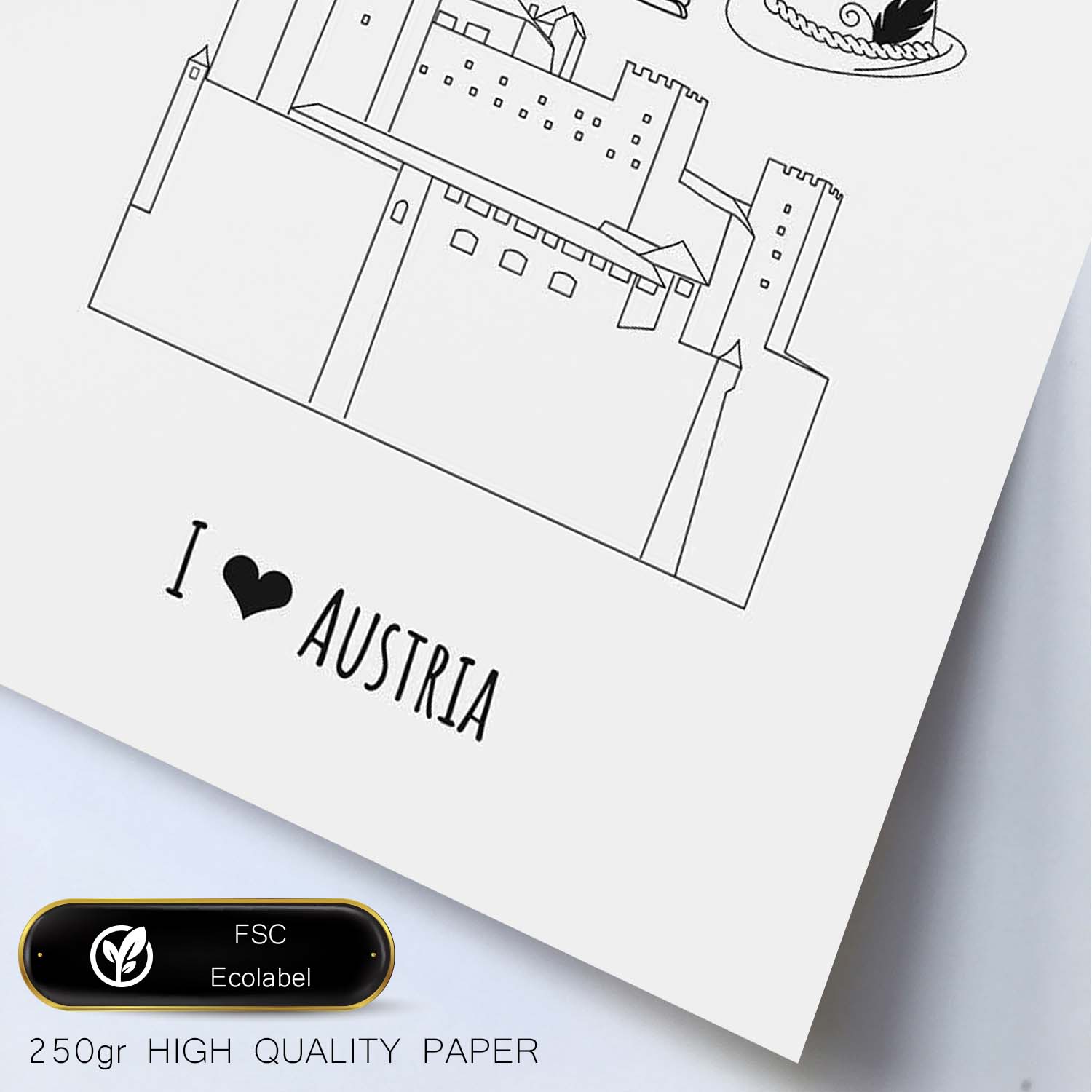 Lámina de Austria. Pósters de países y ciudades del mundo. Imágenes de monumentos y viajes.-Artwork-Nacnic-Nacnic Estudio SL