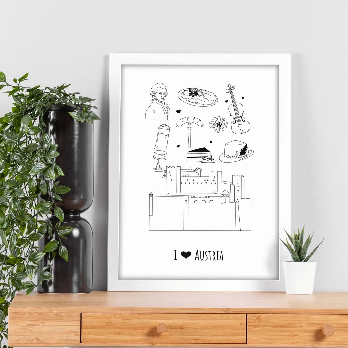 Lámina de Austria. Pósters de países y ciudades del mundo. Imágenes de monumentos y viajes.-Artwork-Nacnic-Nacnic Estudio SL