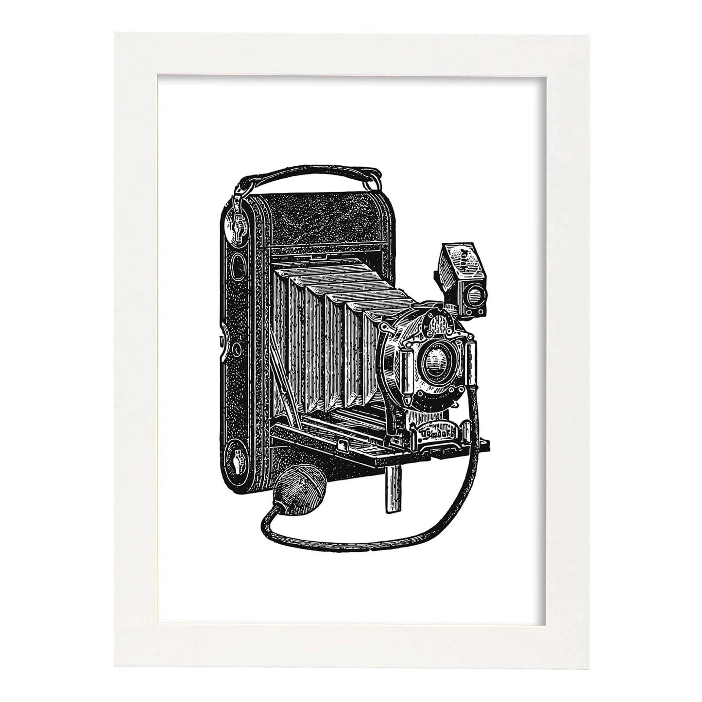 Lámina de Camara de fotos. Posters con objetos vintage.-Artwork-Nacnic-A4-Marco Blanco-Nacnic Estudio SL
