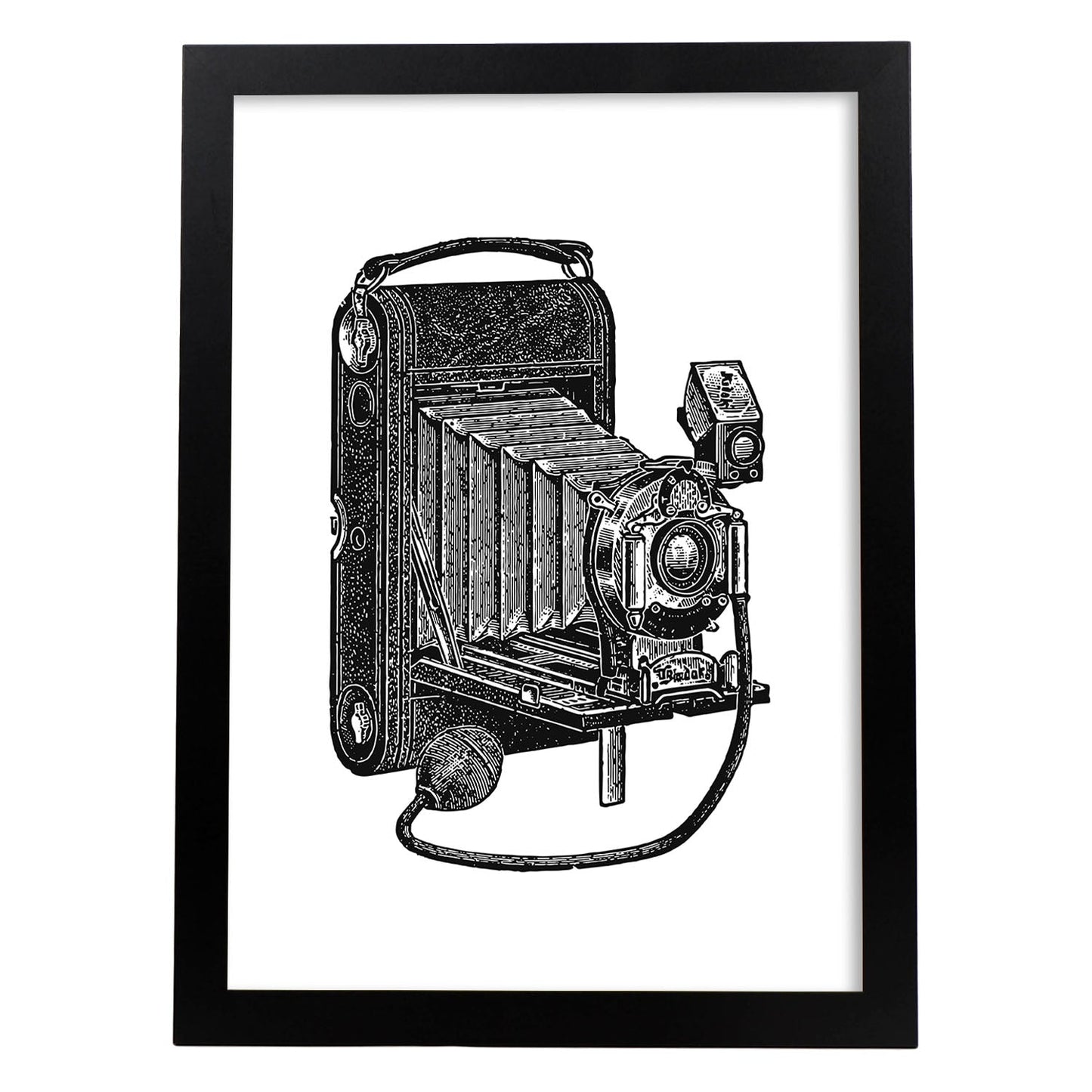 Lámina de Camara de fotos. Posters con objetos vintage.-Artwork-Nacnic-A4-Marco Negro-Nacnic Estudio SL