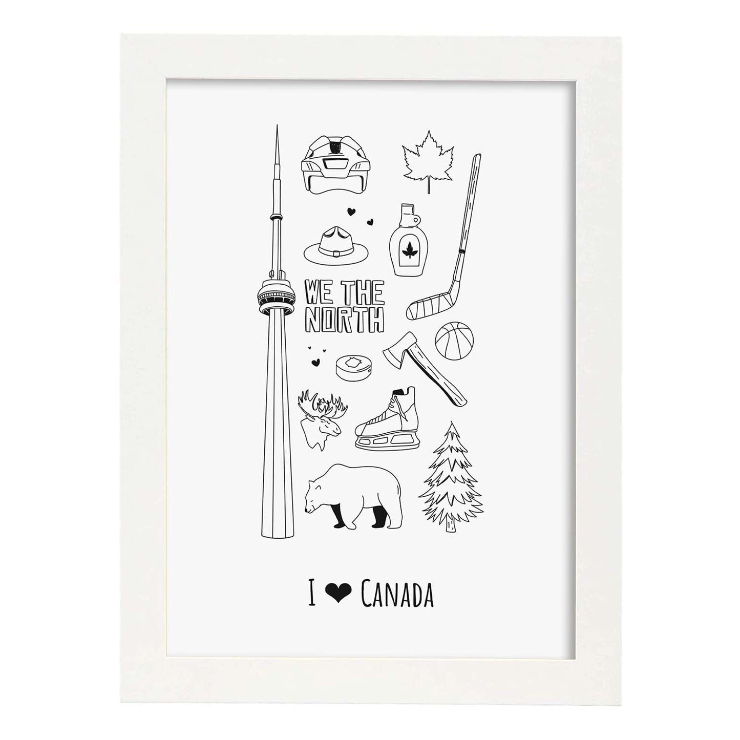 Lámina de Canada. Pósters de países y ciudades del mundo. Imágenes de monumentos y viajes.-Artwork-Nacnic-A4-Marco Blanco-Nacnic Estudio SL