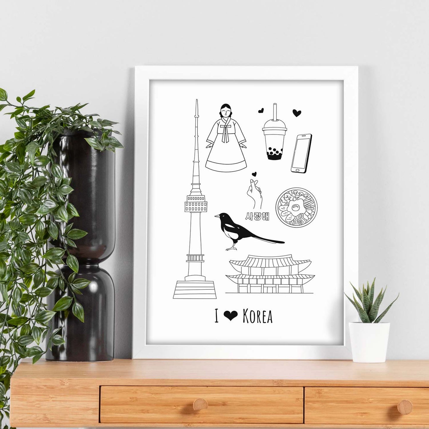Lámina de Corea. Pósters de países y ciudades del mundo. Imágenes de monumentos y viajes.-Artwork-Nacnic-Nacnic Estudio SL