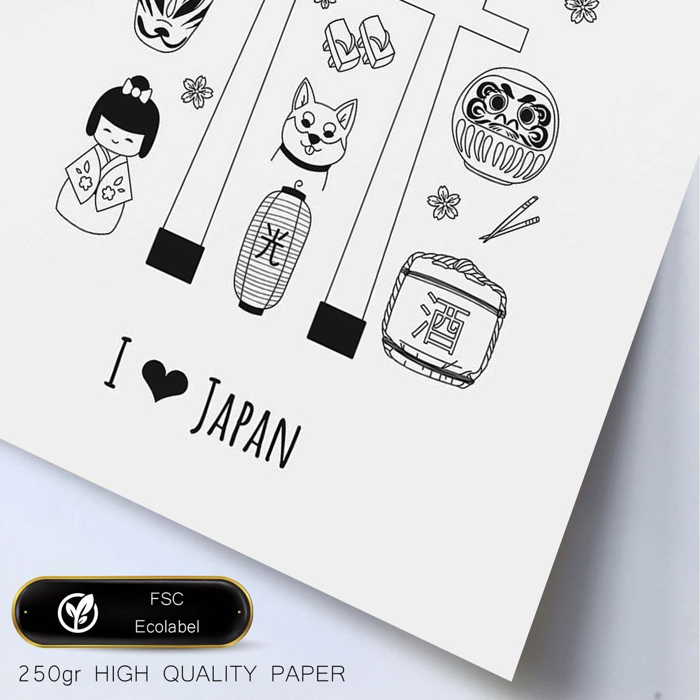 Lámina de Japón. Pósters de países y ciudades del mundo. Imágenes de monumentos y viajes.-Artwork-Nacnic-Nacnic Estudio SL