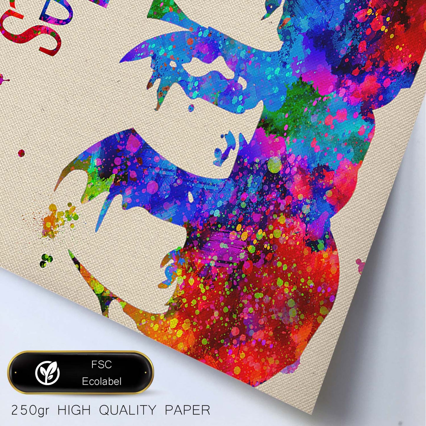 Lámina de la banda de música The Beatles (caras) en Poster estilo explosión de color . Papel 250 gr alta calidad.-Artwork-Nacnic-Nacnic Estudio SL