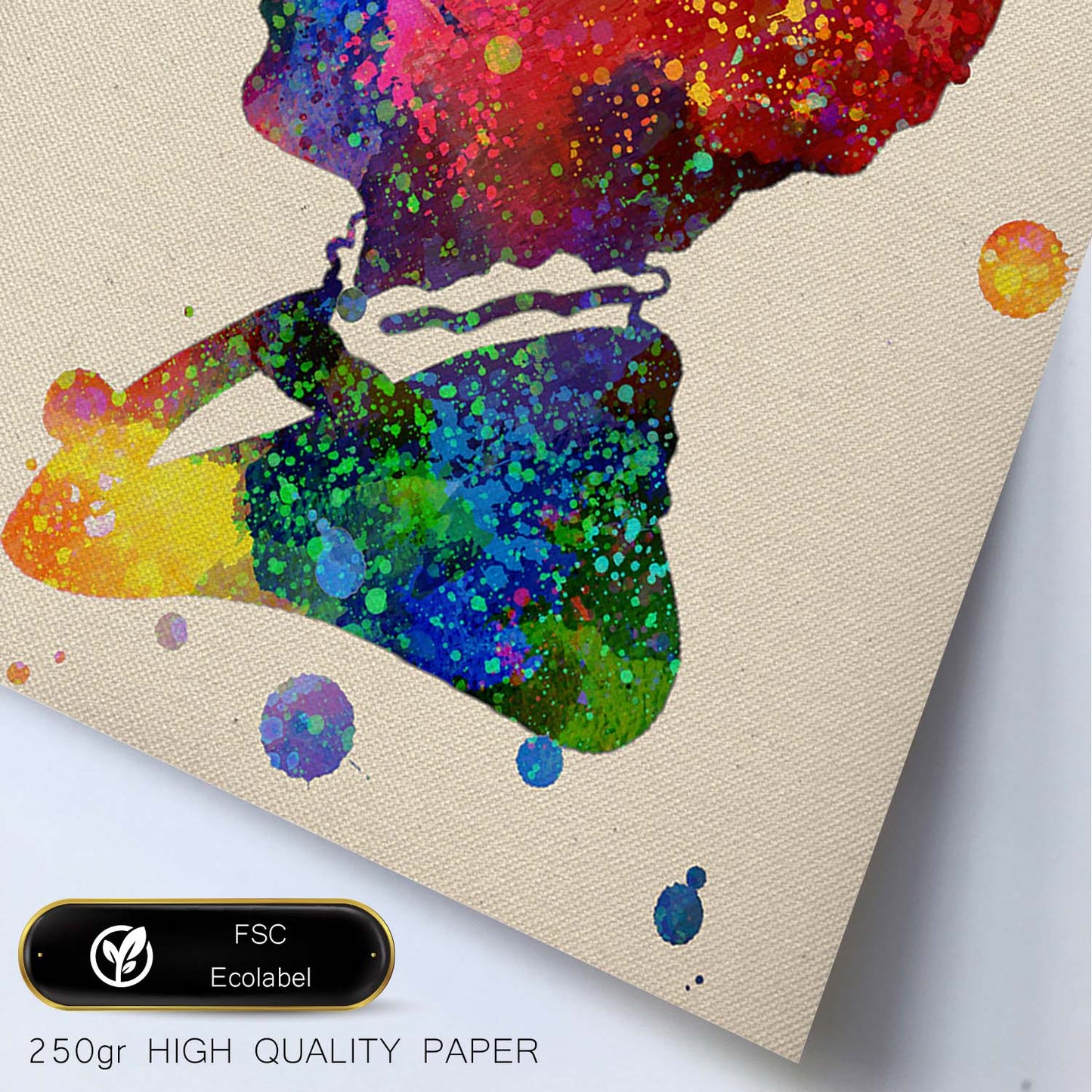 Lámina de la famosa pelicula Mary Poppins (perfil) en Poster estilo explosión de color .-Artwork-Nacnic-Nacnic Estudio SL
