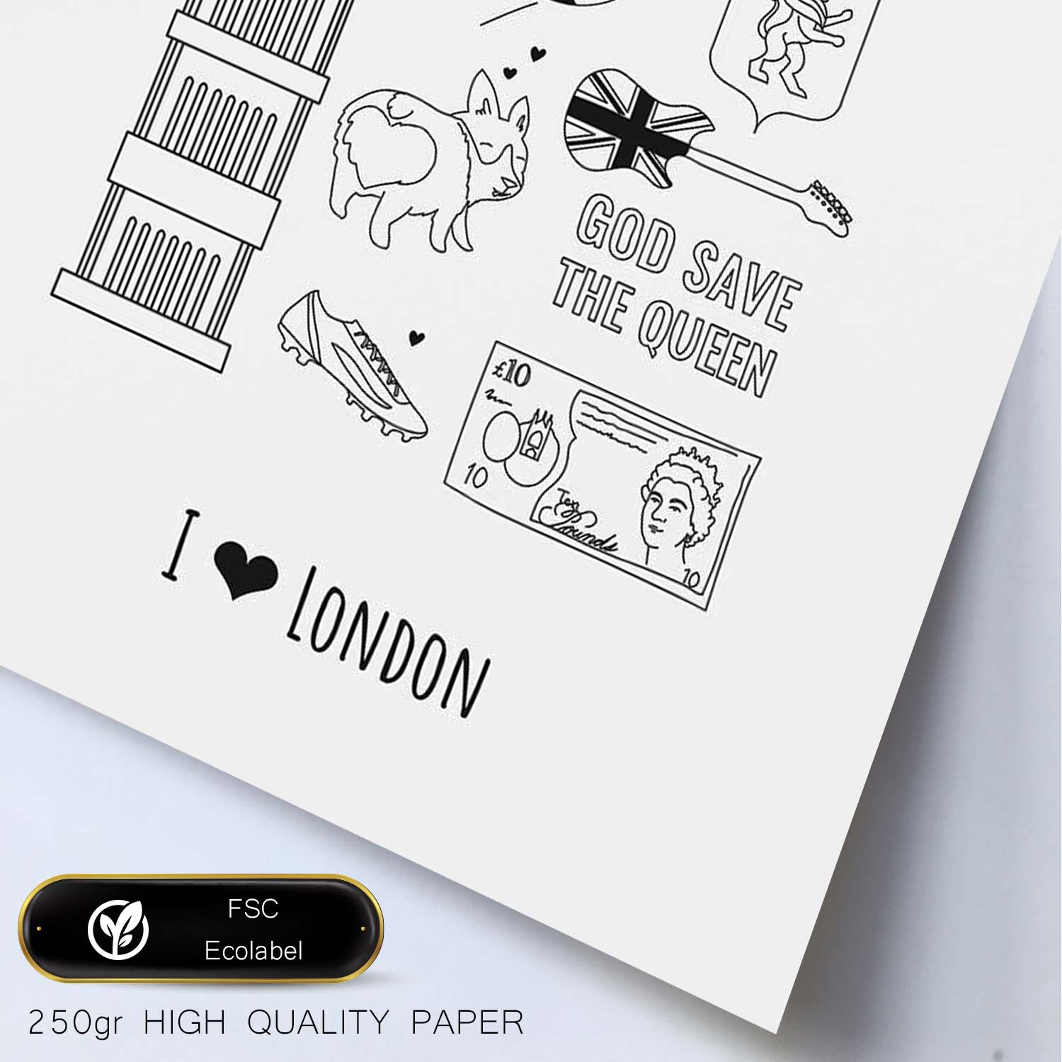 Lámina de Londres. Pósters de países y ciudades del mundo. Imágenes de monumentos y viajes.-Artwork-Nacnic-Nacnic Estudio SL