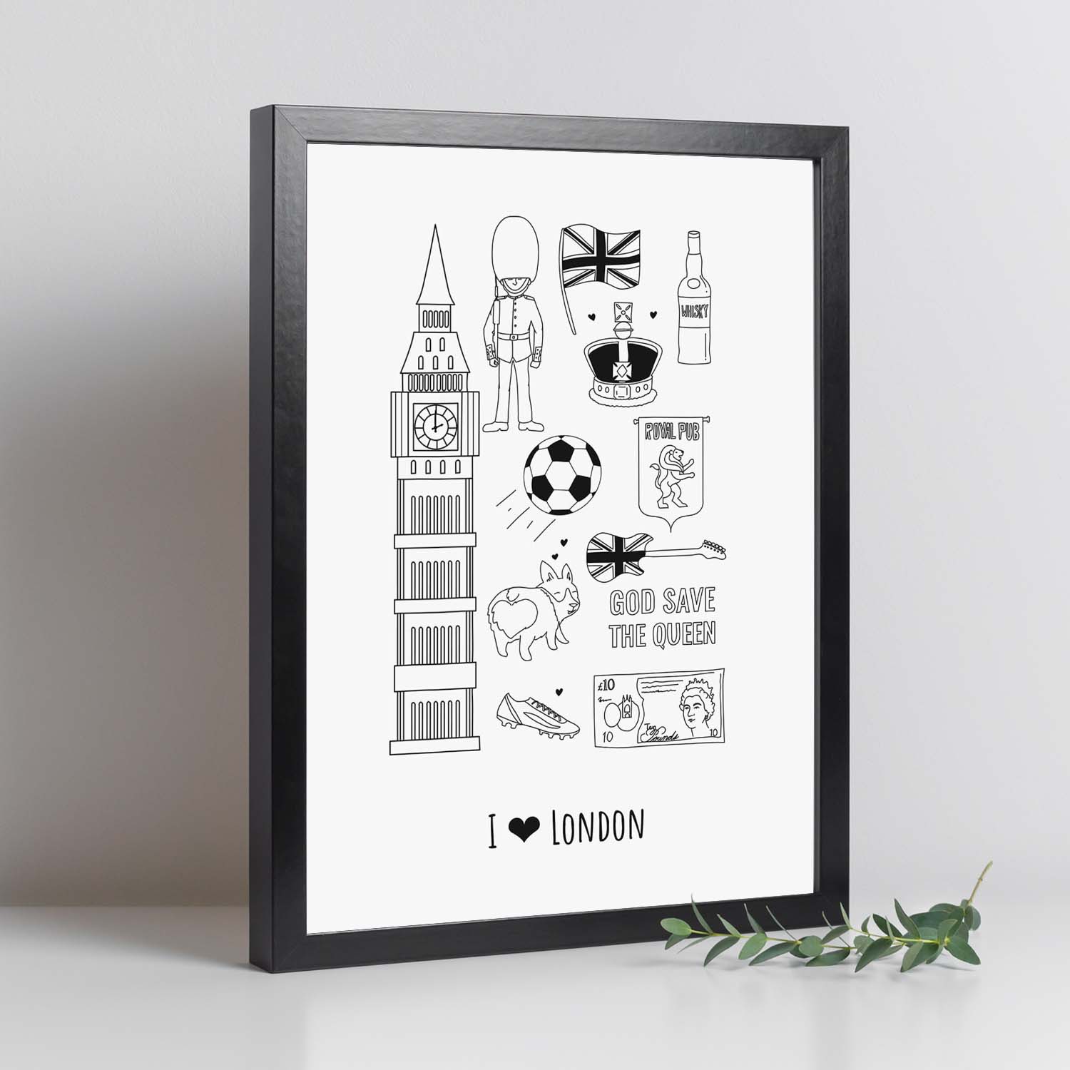 Lámina de Londres. Pósters de países y ciudades del mundo. Imágenes de monumentos y viajes.-Artwork-Nacnic-Nacnic Estudio SL