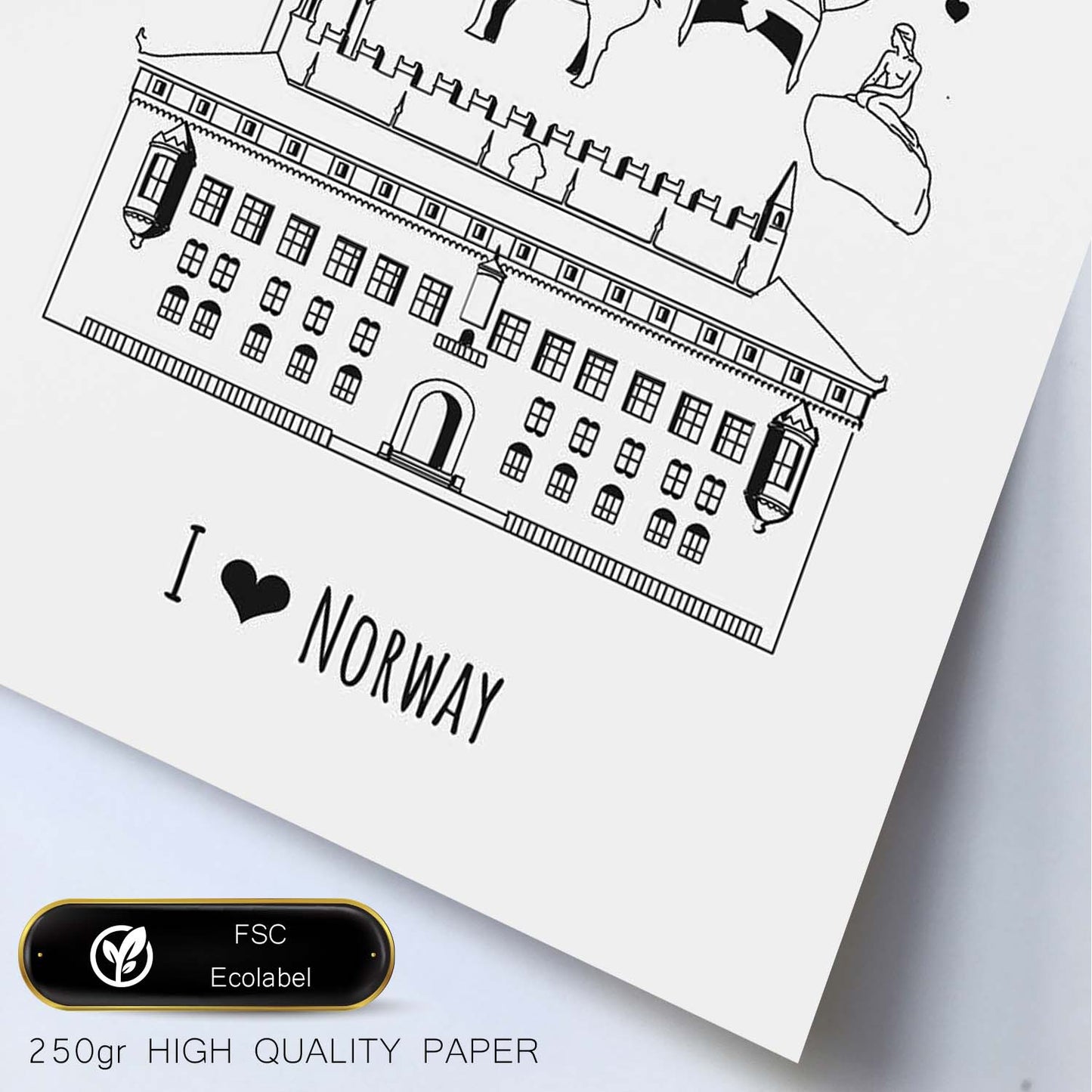 Lámina de Noruega. Pósters de países y ciudades del mundo. Imágenes de monumentos y viajes.-Artwork-Nacnic-Nacnic Estudio SL