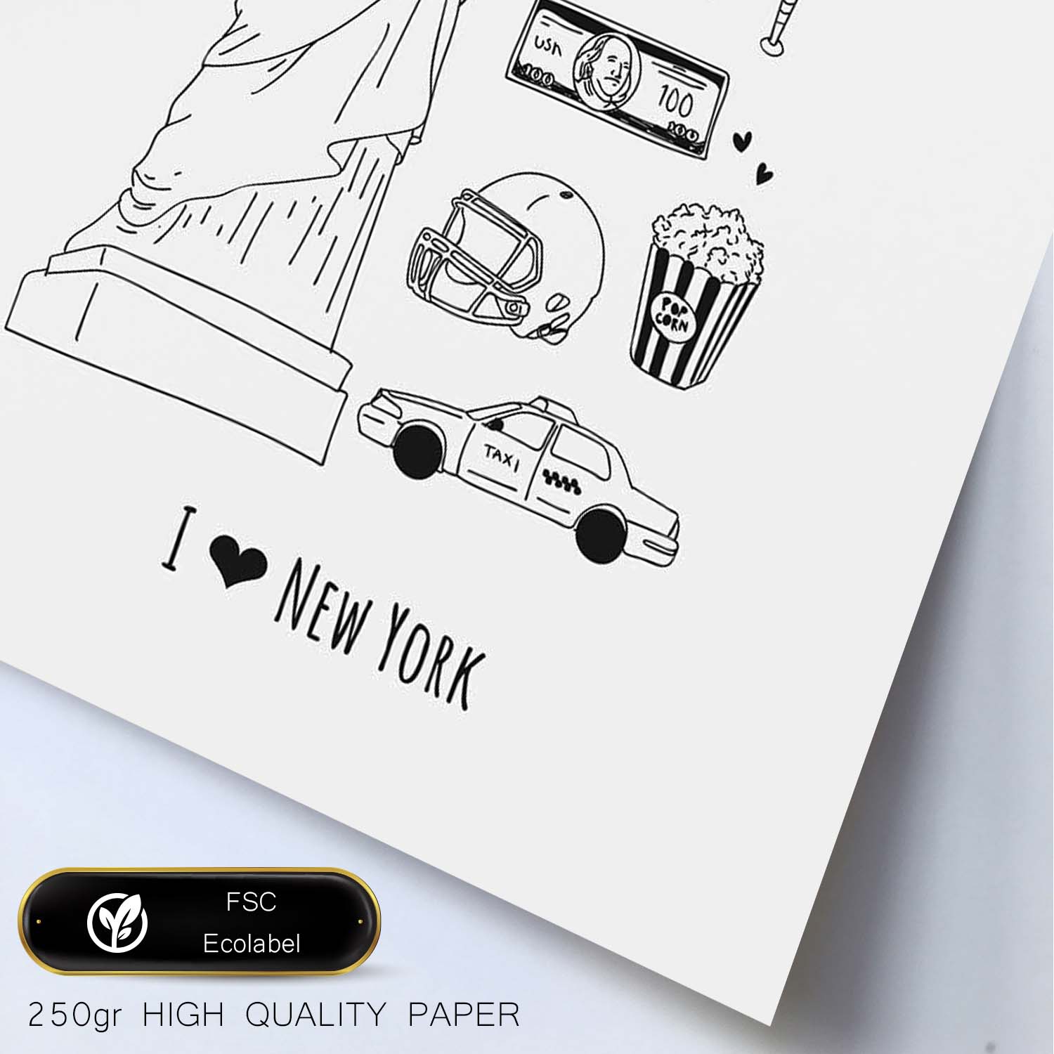 Lámina de Nueva York. Pósters de países y ciudades del mundo. Imágenes de monumentos y viajes.-Artwork-Nacnic-Nacnic Estudio SL