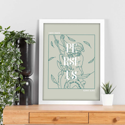 Lámina de Perseo. Pósters con ilustraciones minimalistas de los dioses de la mitología griega.-Artwork-Nacnic-Nacnic Estudio SL