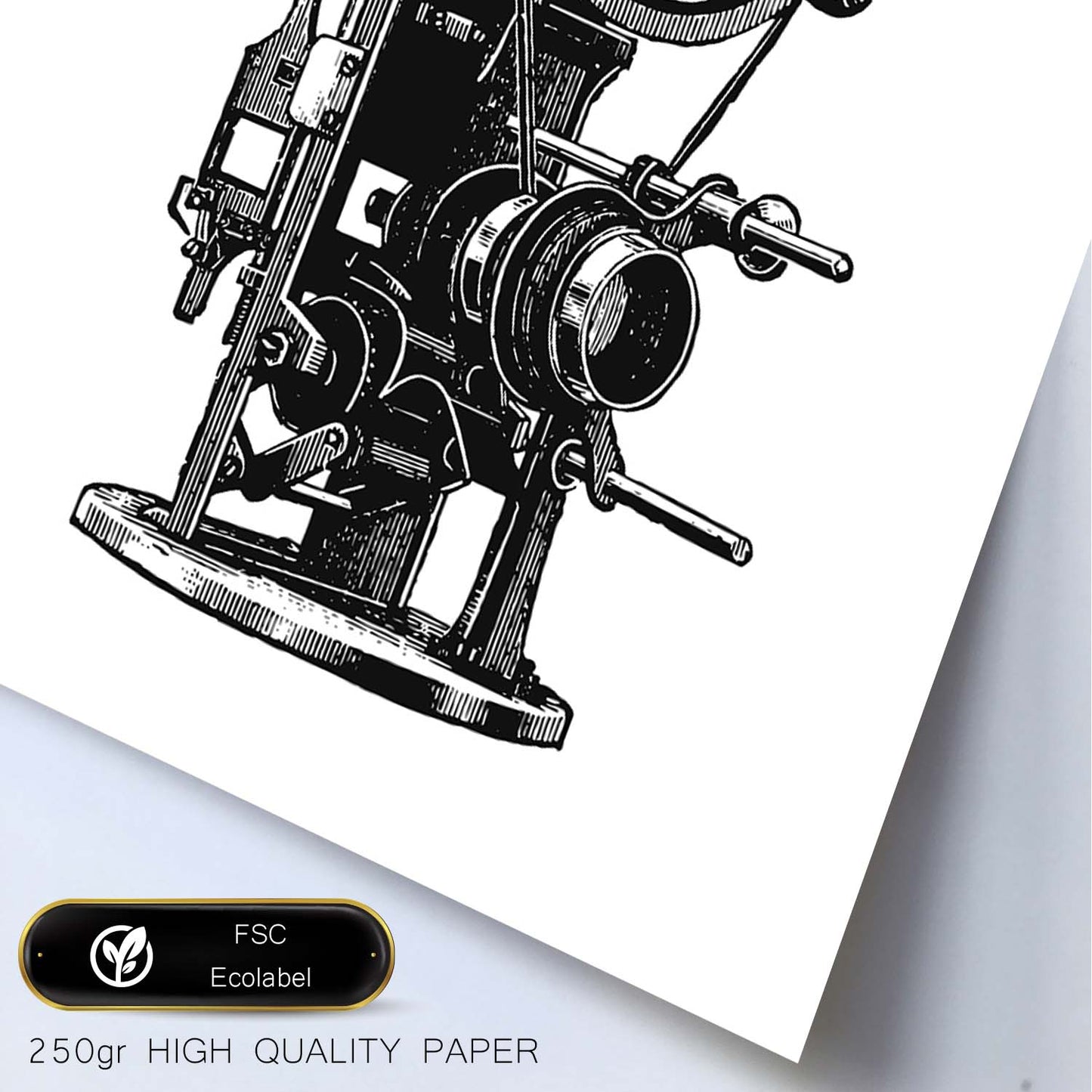 Lámina de Proyector. Posters con objetos vintage.-Artwork-Nacnic-Nacnic Estudio SL