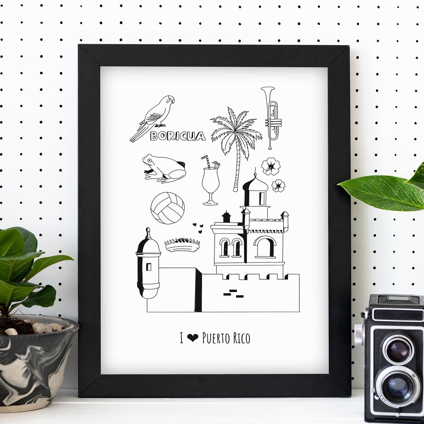 Lámina de Puerto Rico. Pósters de países y ciudades del mundo. Imágenes de monumentos y viajes.-Artwork-Nacnic-Nacnic Estudio SL