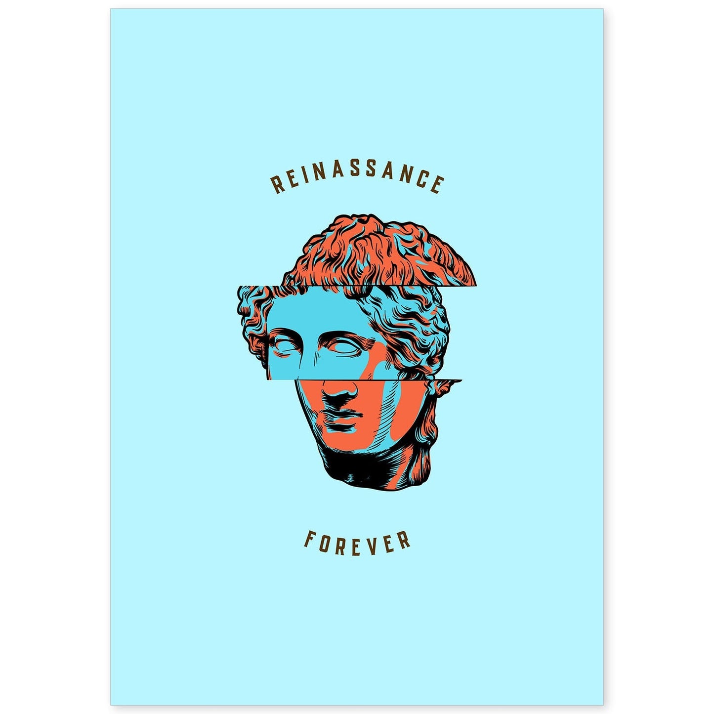 Lámina de Renacimiento. Pósters con bustos minimalistas de los dioses de la mitología griega.-Artwork-Nacnic-A4-Sin marco-Nacnic Estudio SL