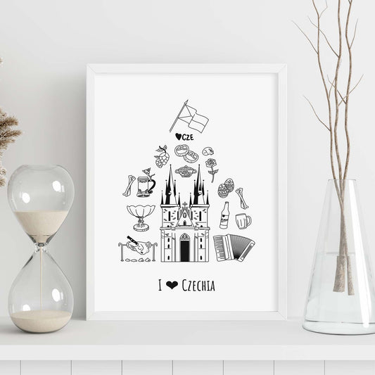 Lámina de República Checa. Pósters de países y ciudades del mundo. Imágenes de monumentos y viajes.-Artwork-Nacnic-Nacnic Estudio SL