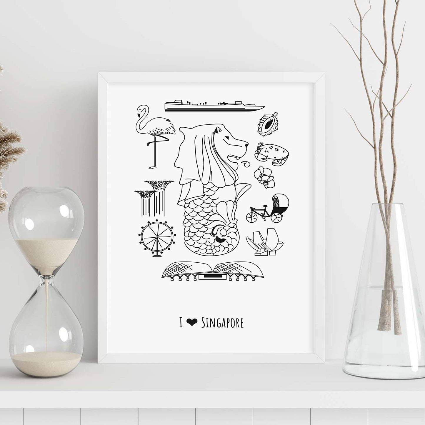 Lámina de Singapur. Pósters de países y ciudades del mundo. Imágenes de monumentos y viajes.-Artwork-Nacnic-Nacnic Estudio SL