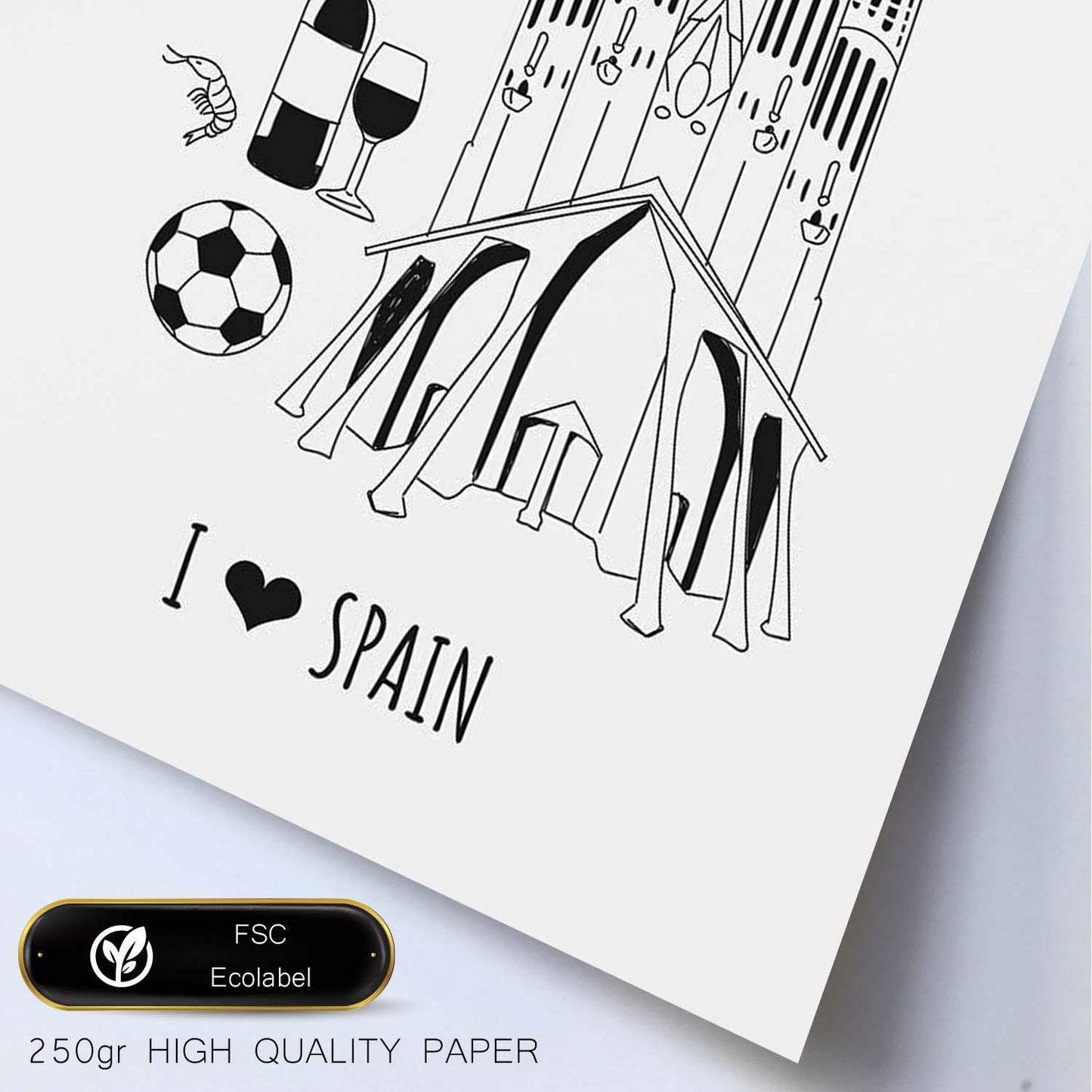 Lámina de Spain. Pósters de países y ciudades del mundo. Imágenes de monumentos y viajes.-Artwork-Nacnic-Nacnic Estudio SL