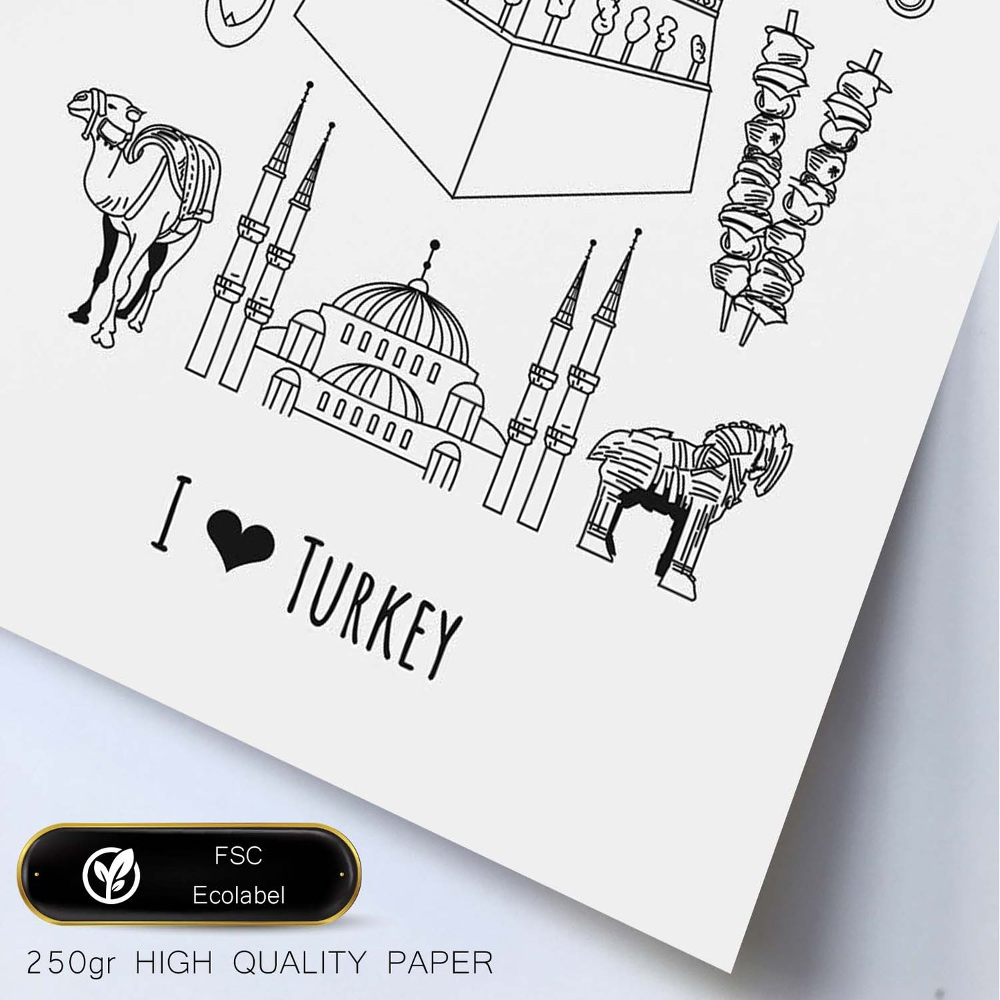 Lámina de Turquía. Pósters de países y ciudades del mundo. Imágenes de monumentos y viajes.-Artwork-Nacnic-Nacnic Estudio SL