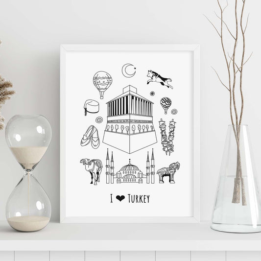 Lámina de Turquía. Pósters de países y ciudades del mundo. Imágenes de monumentos y viajes.-Artwork-Nacnic-Nacnic Estudio SL