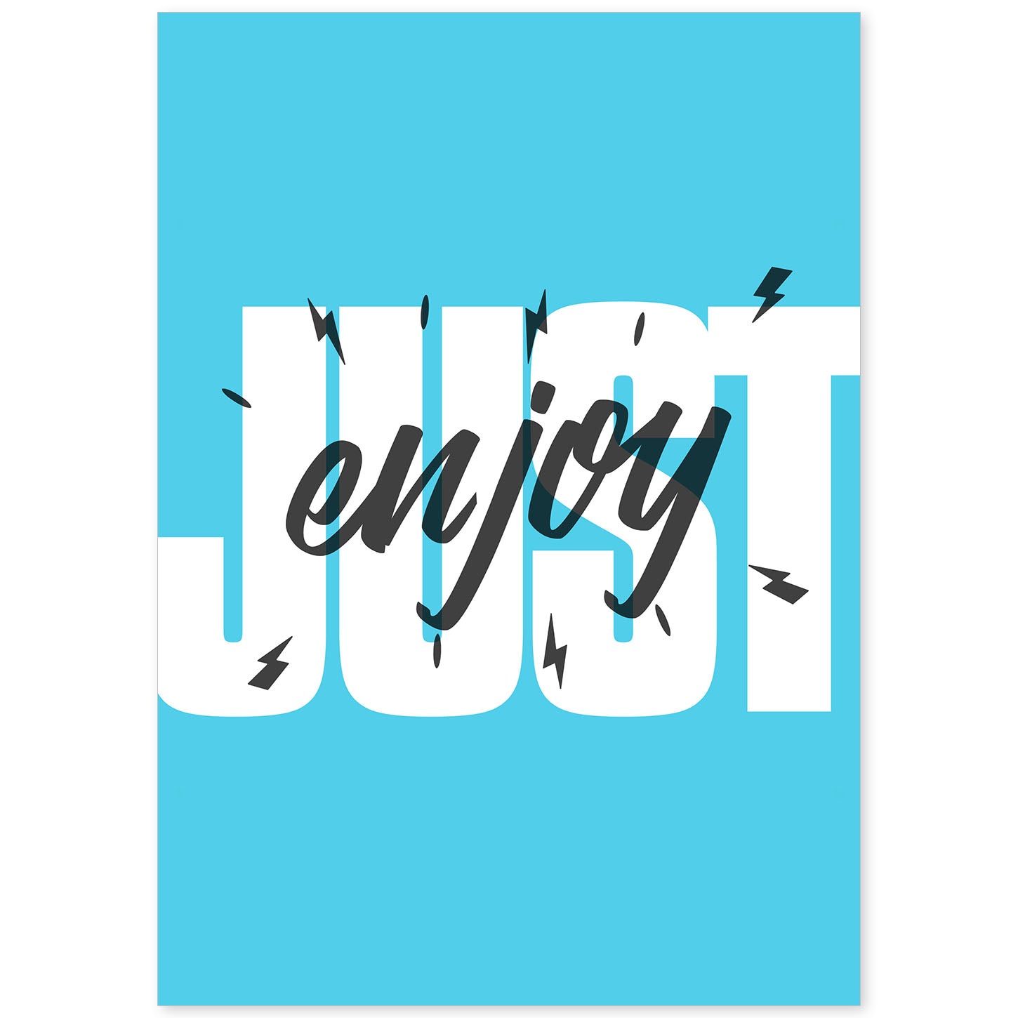 Lámina Disfruta. Pósters con diseño de rótulo y mensajes motivacionales para el día a día.-Artwork-Nacnic-A4-Sin marco-Nacnic Estudio SL