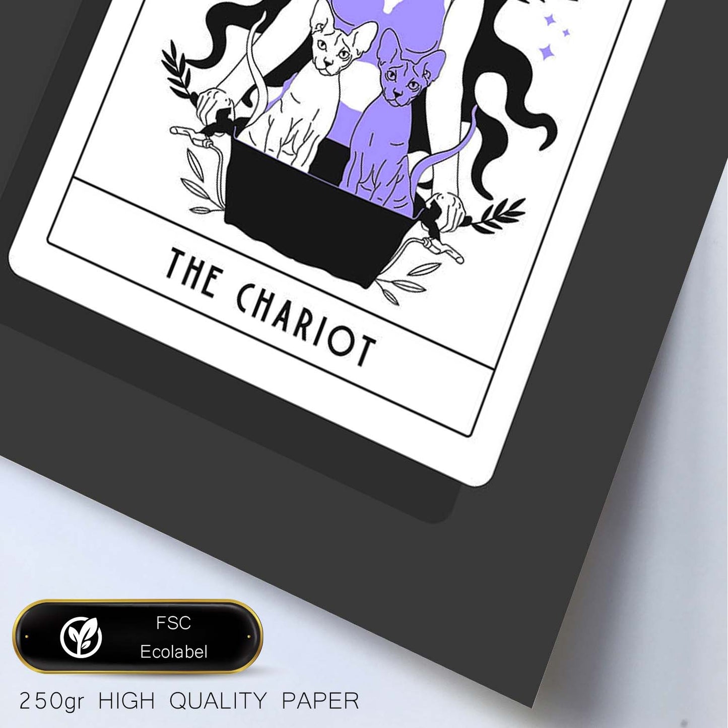 Lámina El carro. Pósters con originales ilustraciones de las cartas Tarot.-Artwork-Nacnic-Nacnic Estudio SL