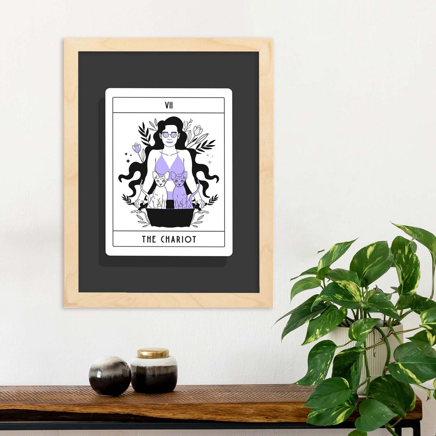 Lámina El carro. Pósters con originales ilustraciones de las cartas Tarot.-Artwork-Nacnic-Nacnic Estudio SL