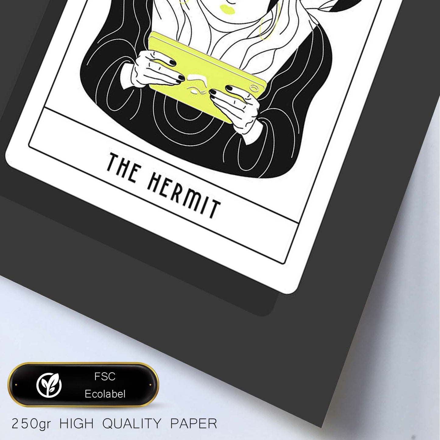 Lámina El ermitaño. Pósters con originales ilustraciones de las cartas Tarot.-Artwork-Nacnic-Nacnic Estudio SL