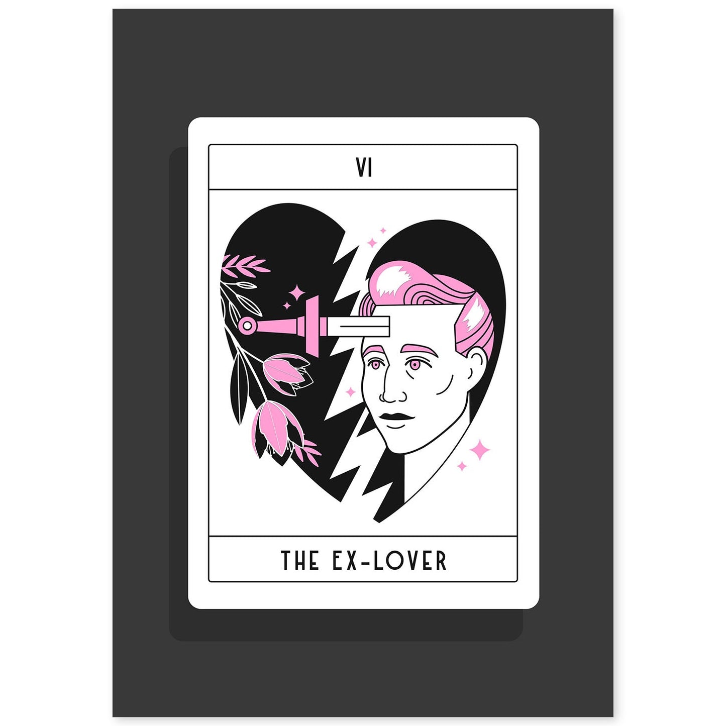 Lámina El ex. Pósters con originales ilustraciones de las cartas Tarot.-Artwork-Nacnic-A4-Sin marco-Nacnic Estudio SL
