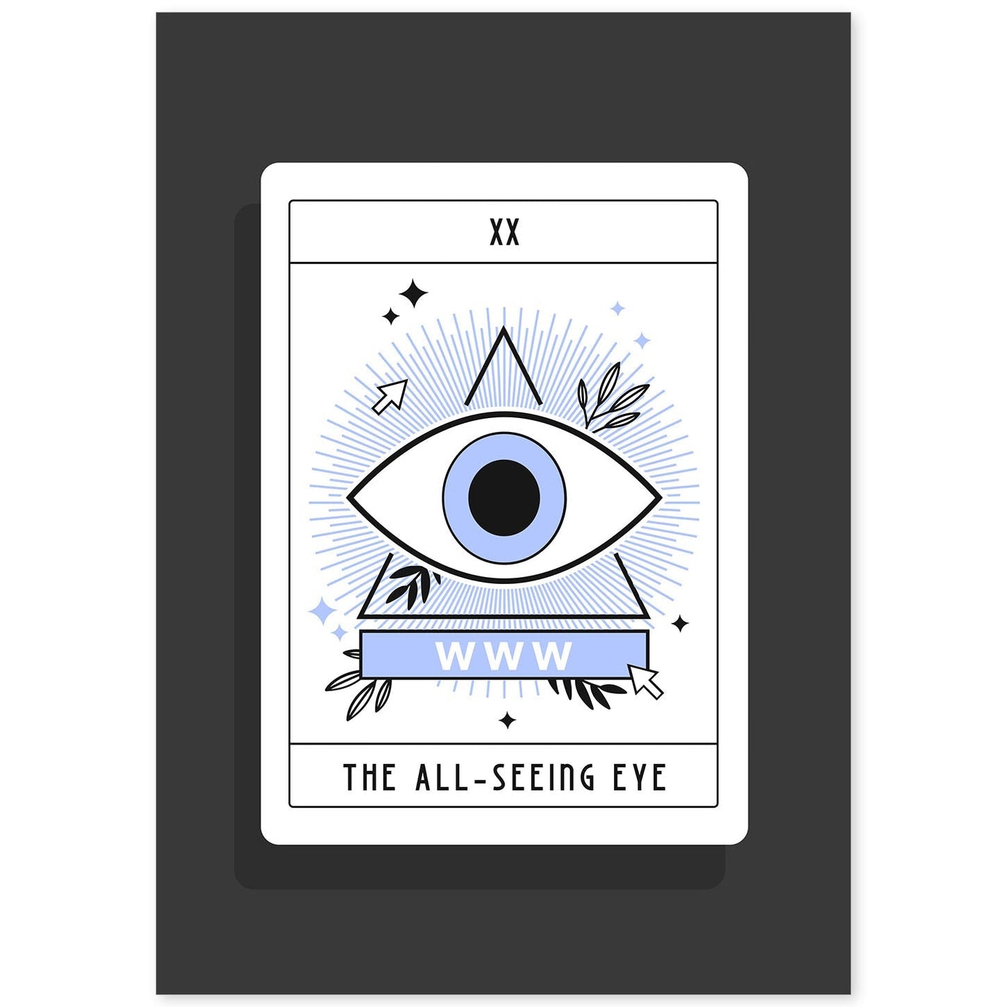 Lámina El ojo que todo lo ve. Pósters con originales ilustraciones de las cartas Tarot.-Artwork-Nacnic-A4-Sin marco-Nacnic Estudio SL