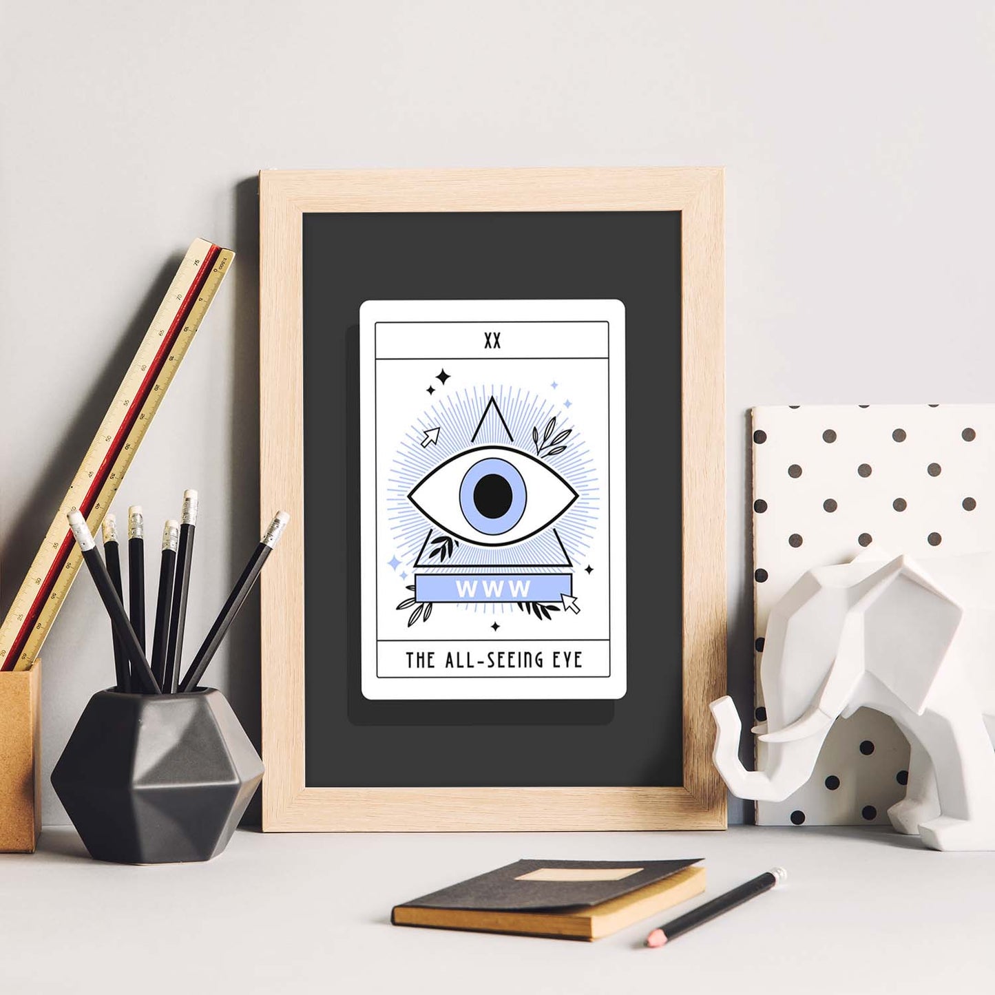 Lámina El ojo que todo lo ve. Pósters con originales ilustraciones de las cartas Tarot.-Artwork-Nacnic-Nacnic Estudio SL
