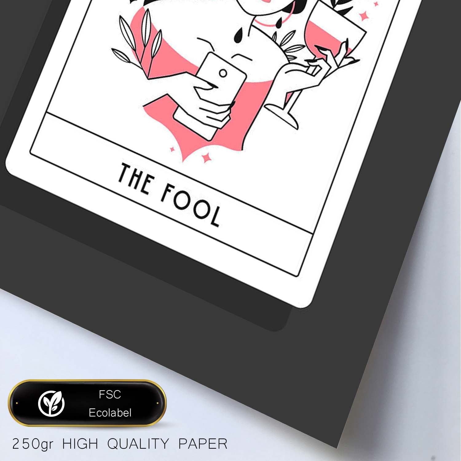 Lámina El tonto. Pósters con originales ilustraciones de las cartas Tarot.-Artwork-Nacnic-Nacnic Estudio SL