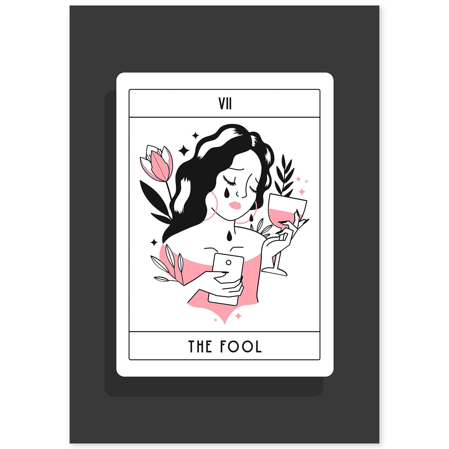 Lámina El tonto. Pósters con originales ilustraciones de las cartas Tarot.-Artwork-Nacnic-A4-Sin marco-Nacnic Estudio SL