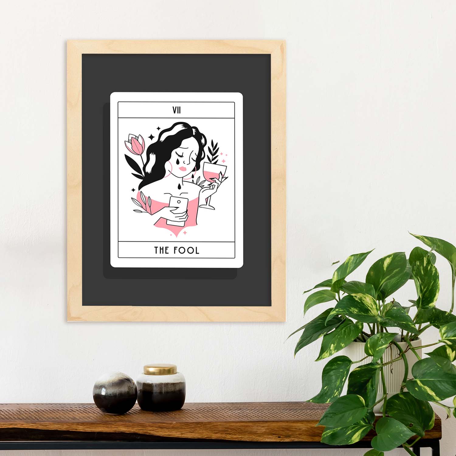 Lámina El tonto. Pósters con originales ilustraciones de las cartas Tarot.-Artwork-Nacnic-Nacnic Estudio SL