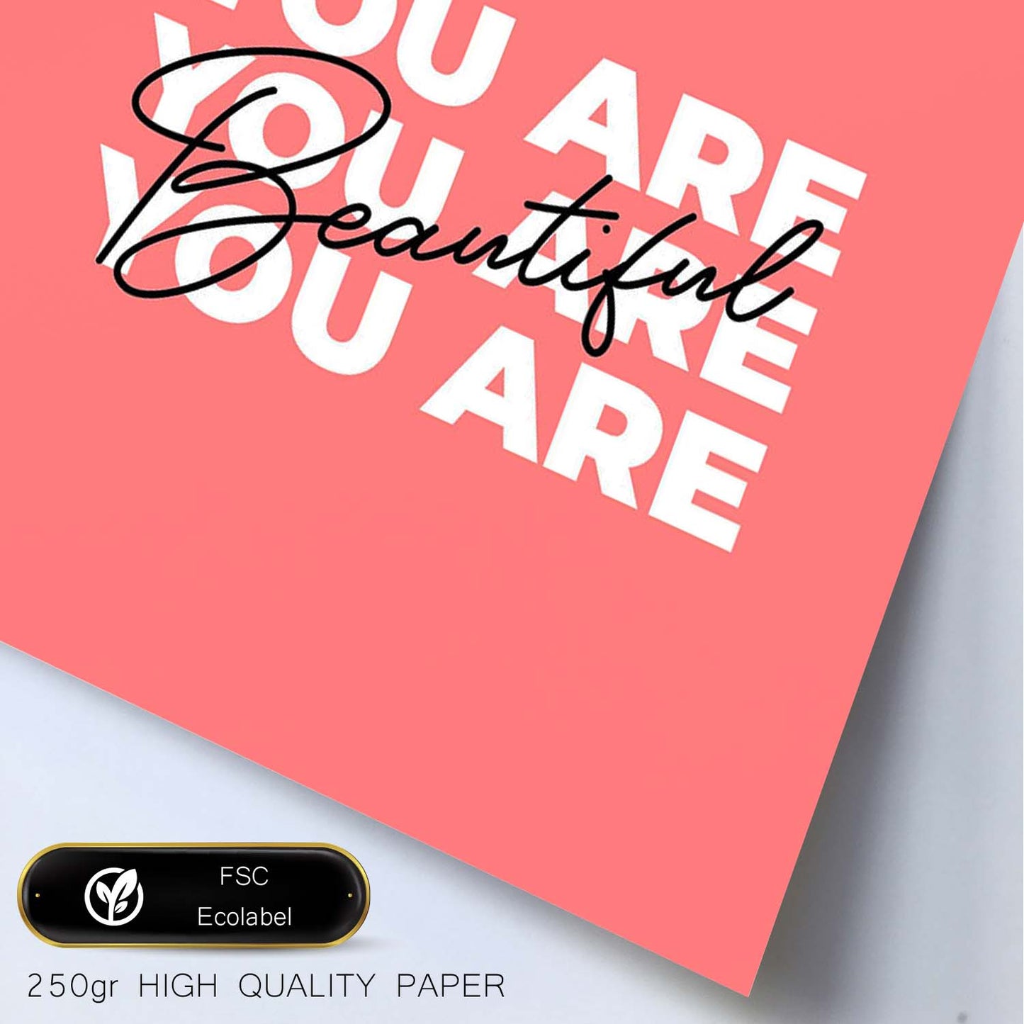Lámina Eres bella. Pósters con mensajes positivos sobre el amor propio.-Artwork-Nacnic-Nacnic Estudio SL