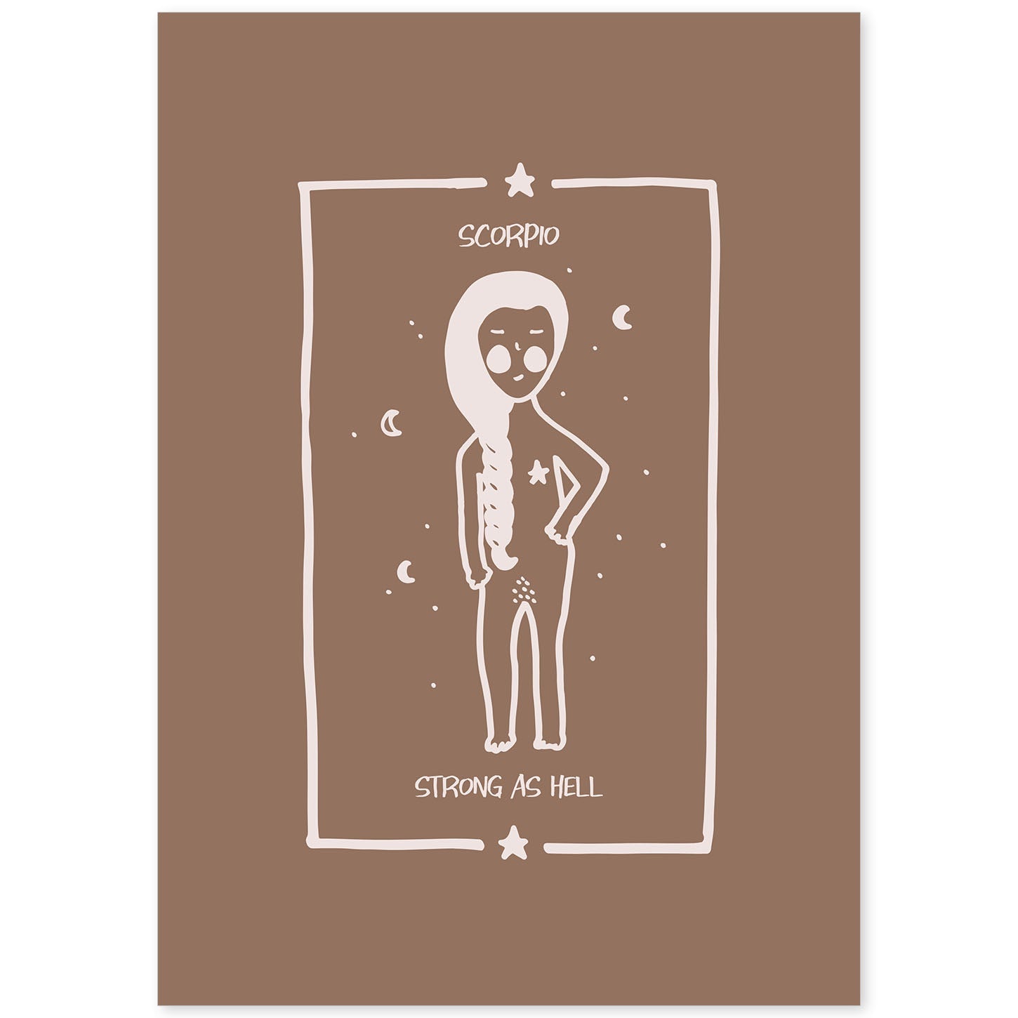 Lámina Escorpio. Pósters con ilustraciones femeninas de los signos del zodíaco.-Artwork-Nacnic-A4-Sin marco-Nacnic Estudio SL