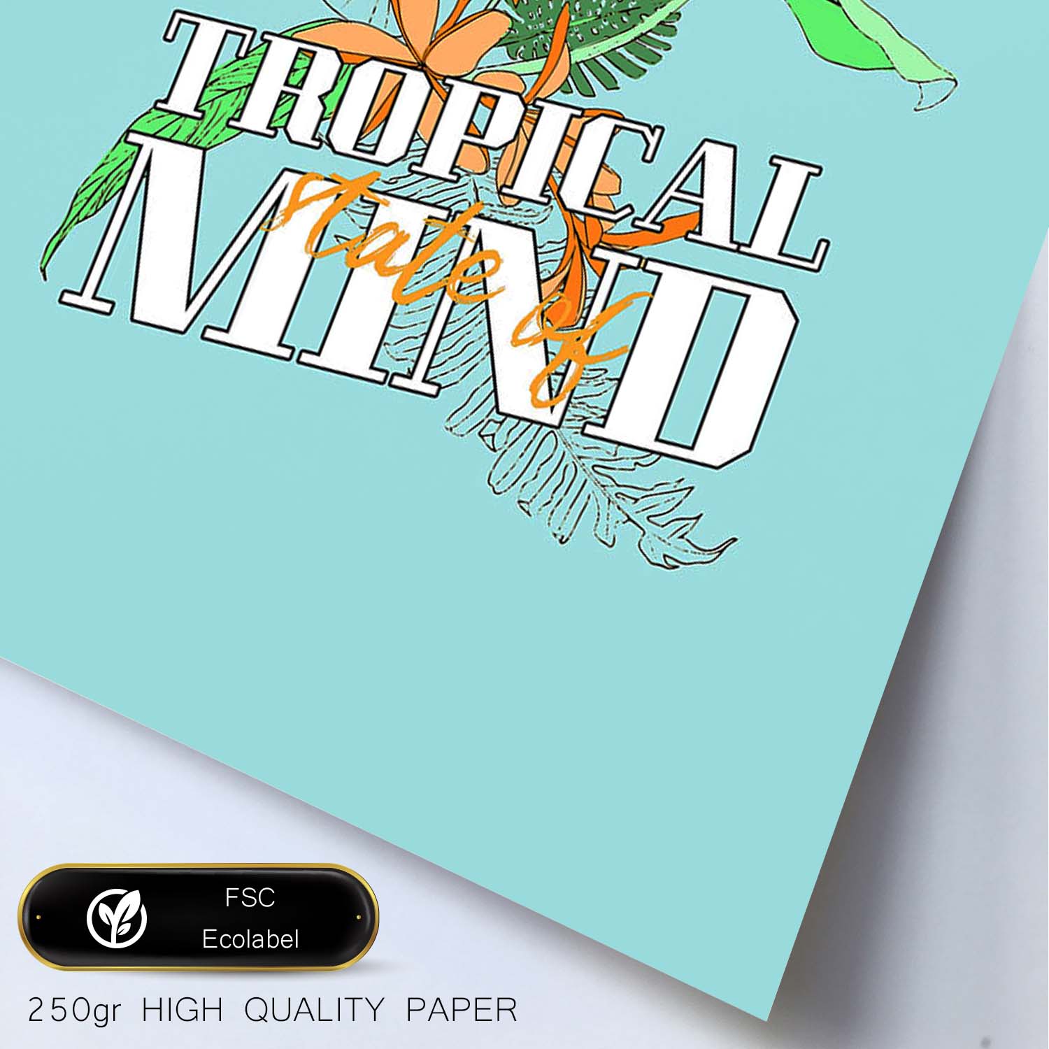 Lámina Estado mental: tropical. Pósters con ilustraciones florales en tonos pastel.-Artwork-Nacnic-Nacnic Estudio SL