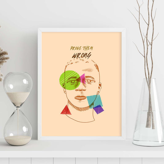 Lámina Están equivocados. Pósters con mensaje. Bocetos de bustos minimalistas y coloridos.-Artwork-Nacnic-Nacnic Estudio SL