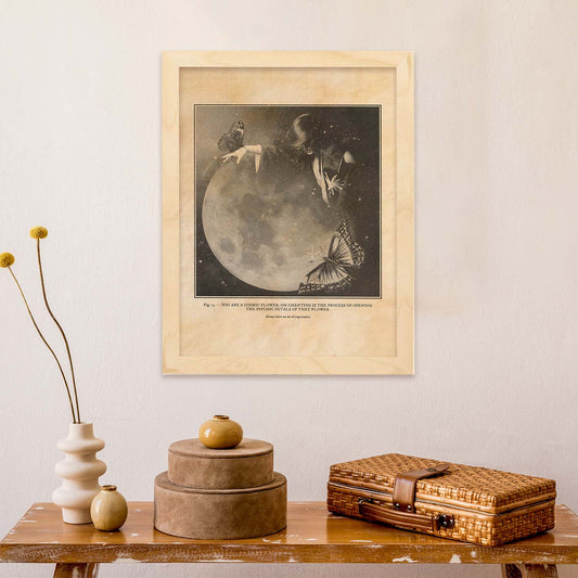 Lámina Flor cósmica. Pósters con ilustraciones de mujeres místicas y espiritualidad en estilo vintage.-Artwork-Nacnic-Nacnic Estudio SL