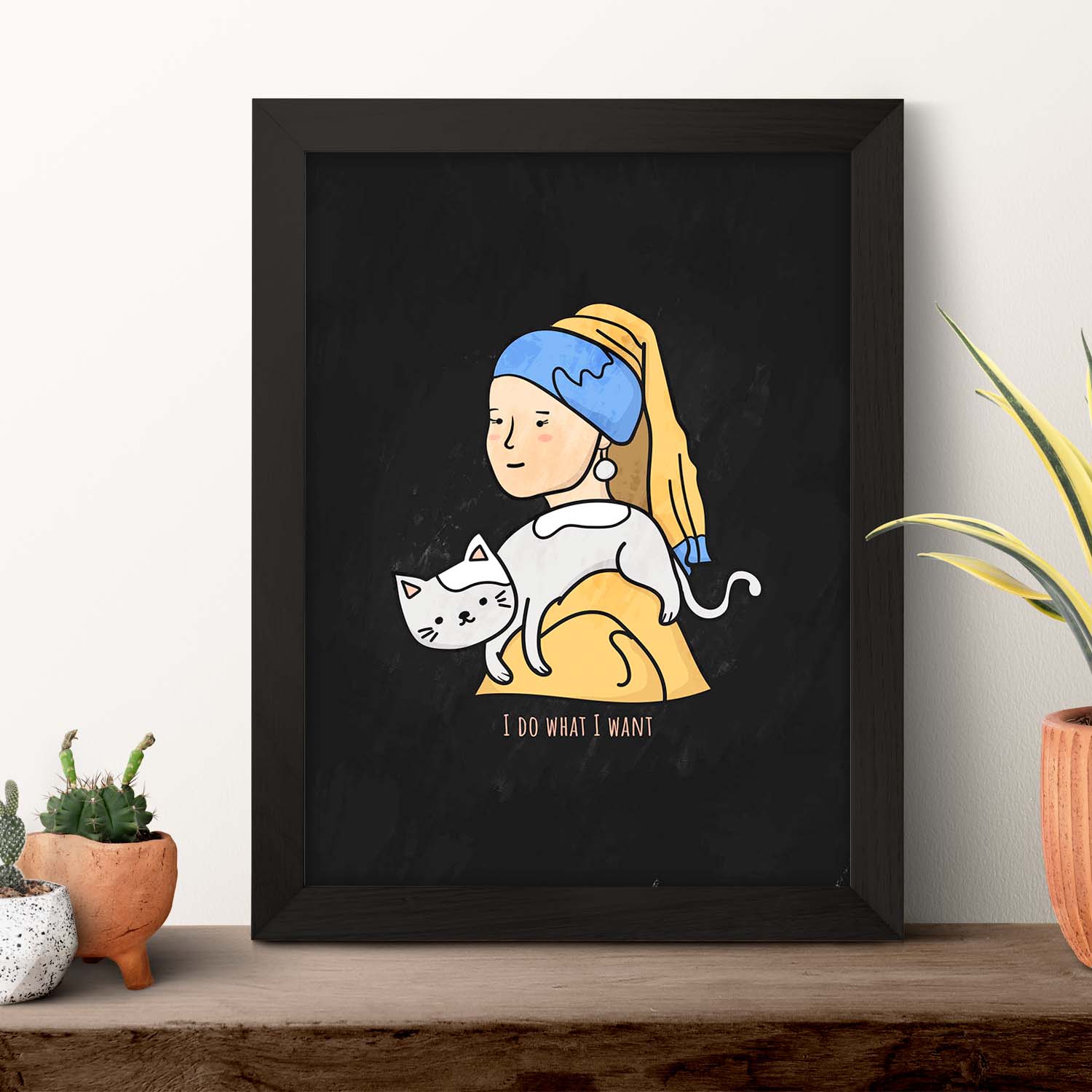 Lámina Hago lo que quiero. Pósters de gatos con divertidas referencias al mundo del arte.-Artwork-Nacnic-Nacnic Estudio SL